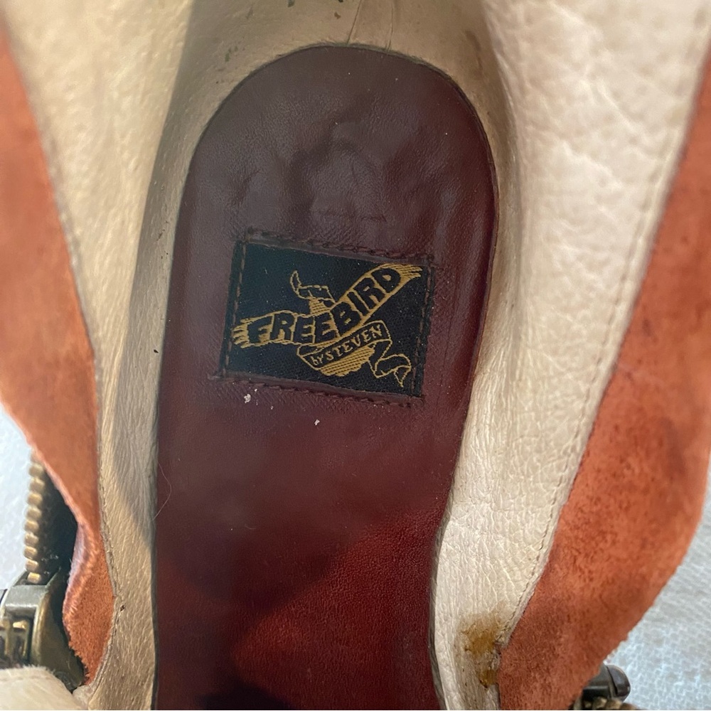 FREEBIRD by STEVEN Bowie Leather Ankle Boots - Brown - Size 6 - Picture 11 of 13